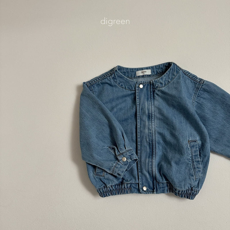 Digreen - Korean Children Fashion - #magicofchildhood - Round Denim Jacket - 4