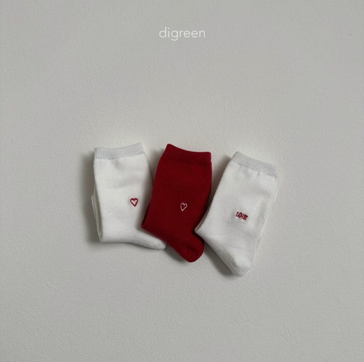 Digreen - Korean Children Fashion - #minifashionista - Heart Socks - 3