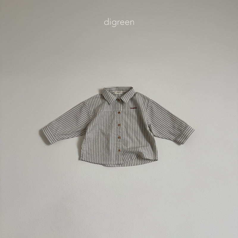 Digreen - Korean Children Fashion - #prettylittlegirls - Stripe Delion Shirt - 8