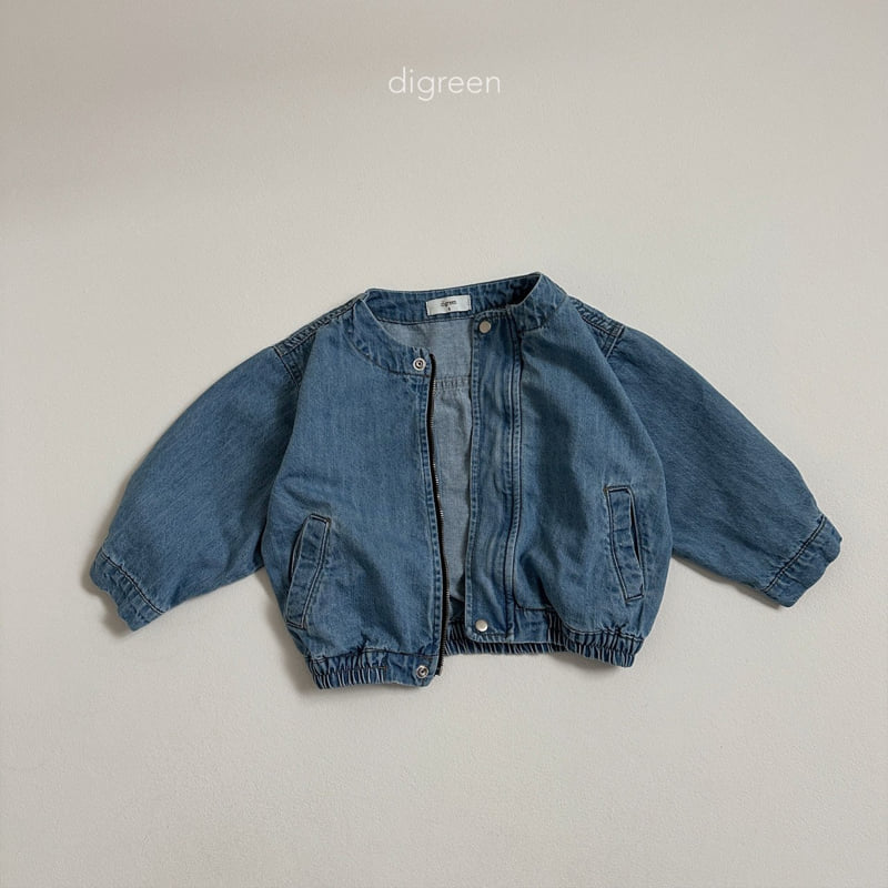 Digreen - Korean Children Fashion - #prettylittlegirls - Round Denim Jacket - 5