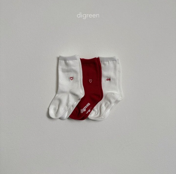 Digreen - Korean Children Fashion - #minifashionista - Heart Socks - 4