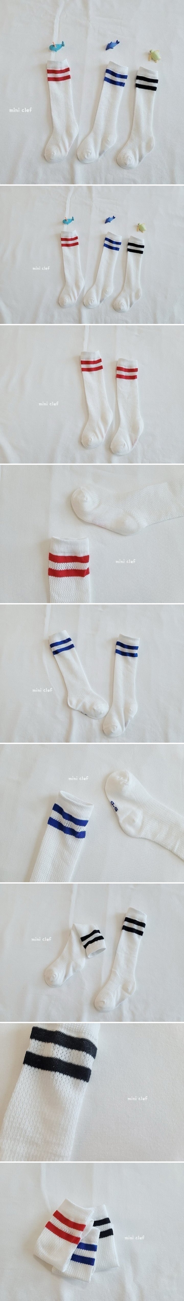 Dominico - Korean Children Fashion - #stylishchildhood - Long Two-Line Socks