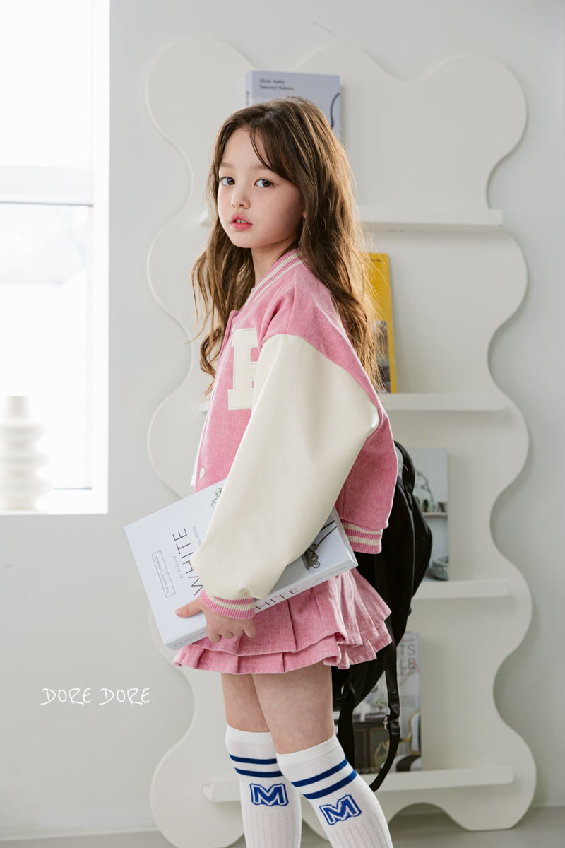 Dore Dore - Korean Children Fashion - #kidzfashiontrend - Double Tennis Skirt Pants (pigment pink) - 4