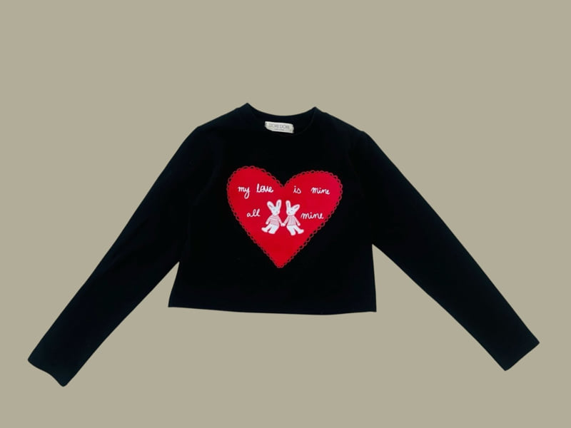 Dore Dore - Korean Children Fashion - #childofig - Heart Rabbit Crop Tee - 5