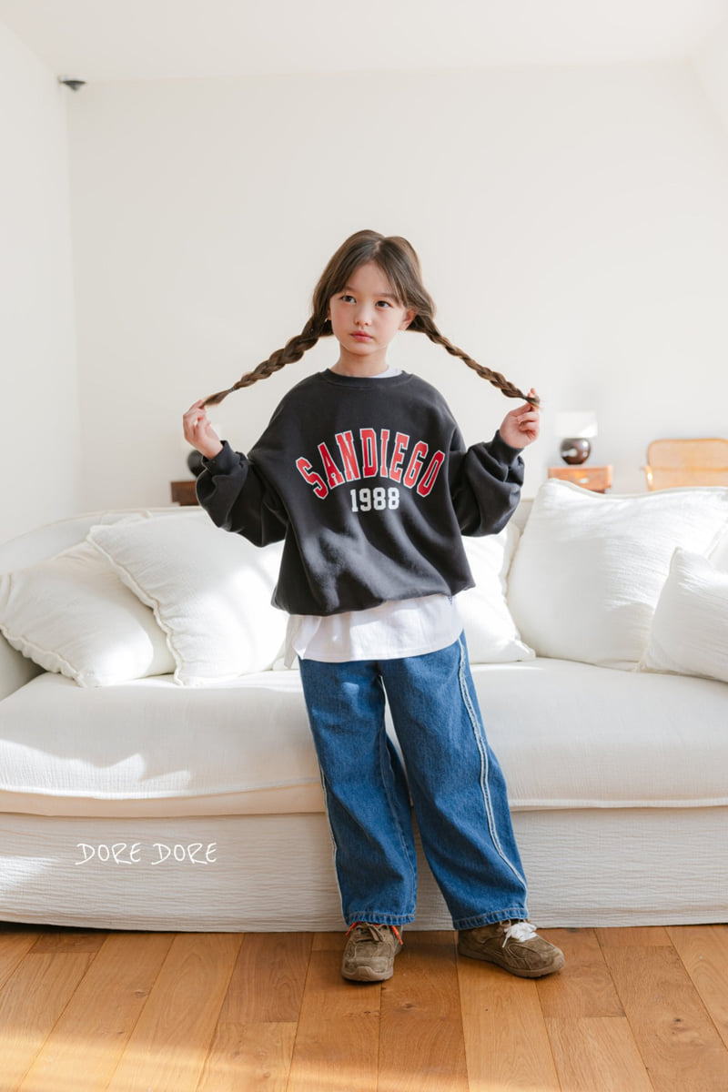 Dore Dore - Korean Children Fashion - #childrensboutique - Side Skirt Jeans - 3