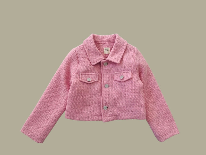 Dore Dore - Korean Children Fashion - #childrensboutique - Tweed Crop Jacket