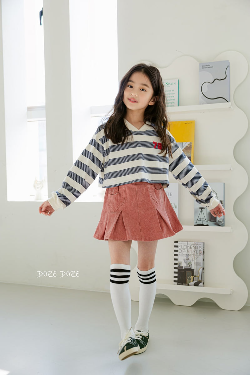 Dore Dore - Korean Children Fashion - #childrensboutique - Heart Pocket Skirt Pants - 12