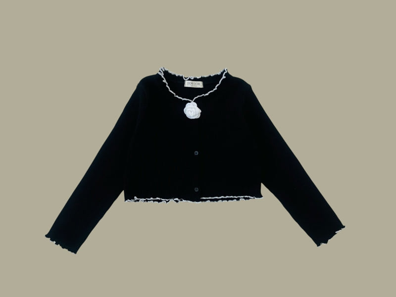 Dore Dore - Korean Children Fashion - #designkidswear - Corsage Ribbed Cardigan - 3