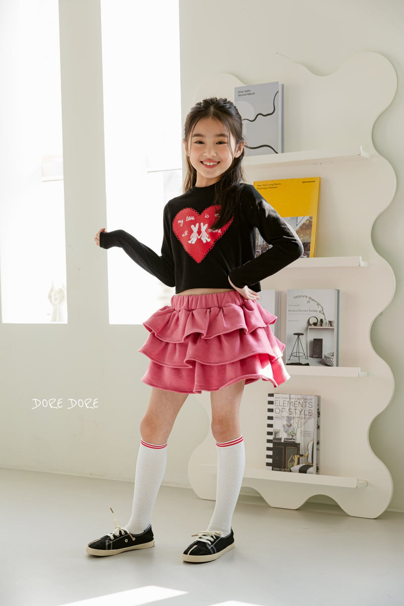 Dore Dore - Korean Children Fashion - #discoveringself - Heart Rabbit Crop Tee - 9