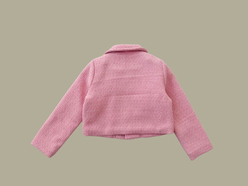 Dore Dore - Korean Children Fashion - #discoveringself - Tweed Crop Jacket - 3