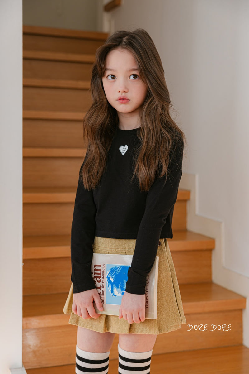 Dore Dore - Korean Children Fashion - #discoveringself - Love Heart Crop Tee - 11