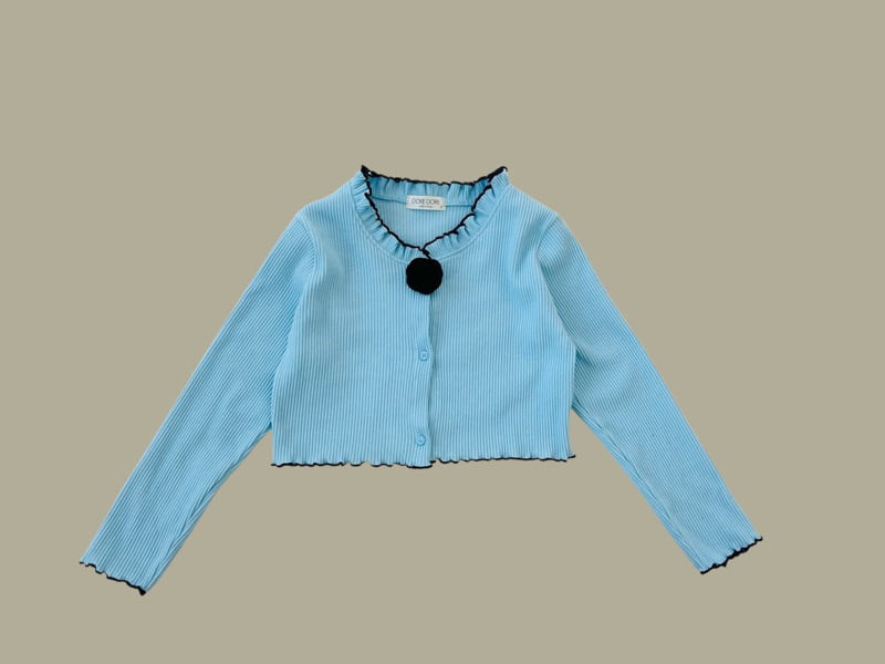Dore Dore - Korean Children Fashion - #fashionkids - Corsage Ribbed Cardigan - 5