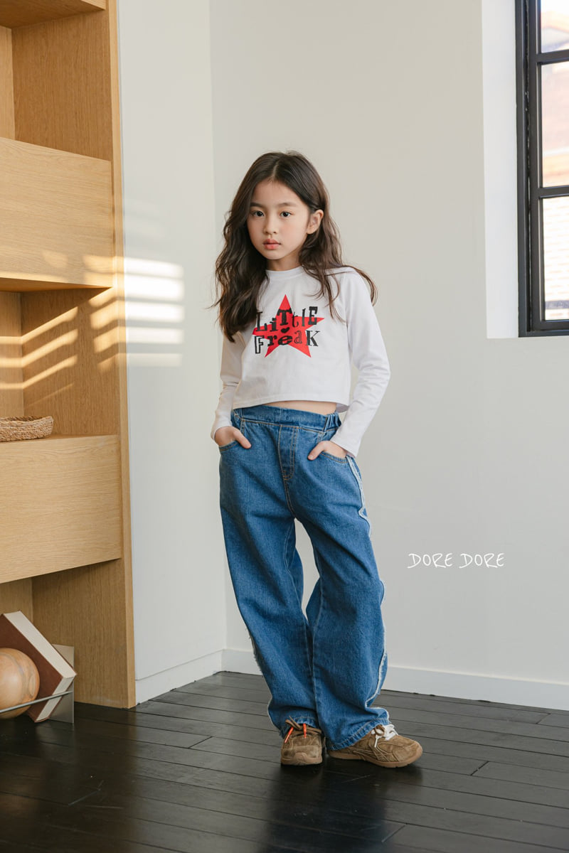 Dore Dore - Korean Children Fashion - #kidsshorts - Star Crop Tee