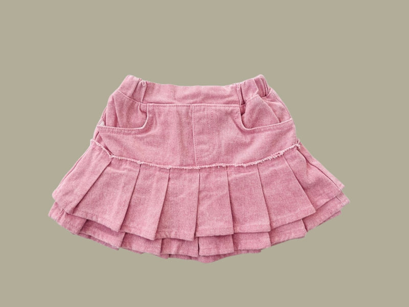 Dore Dore - Korean Children Fashion - #kidsshorts - Double Tennis Skirt Pants (pigment pink)