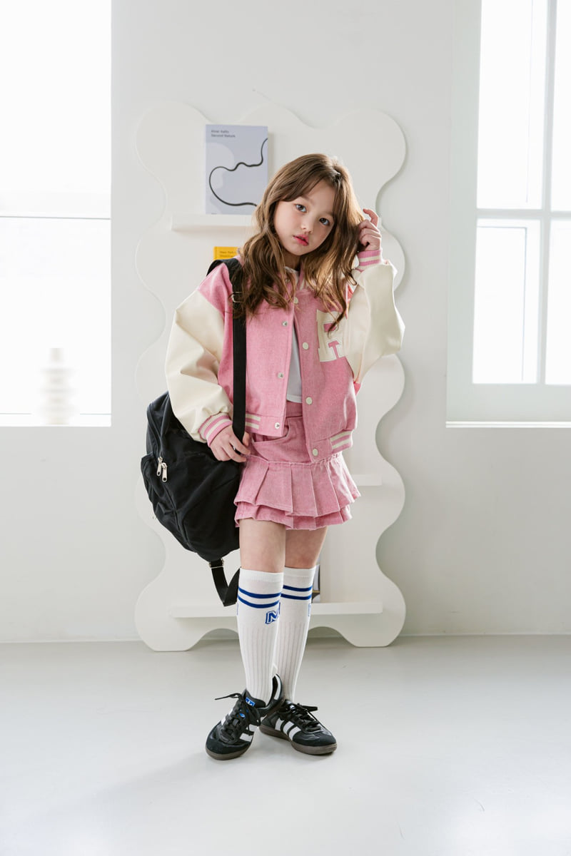 Dore Dore - Korean Children Fashion - #kidsshorts - R Raglan Baseball Pink Jumper - 10