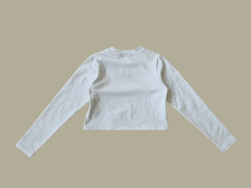 Dore Dore - Korean Children Fashion - #kidsshorts - Rose Ribbon Crop Tee - 6