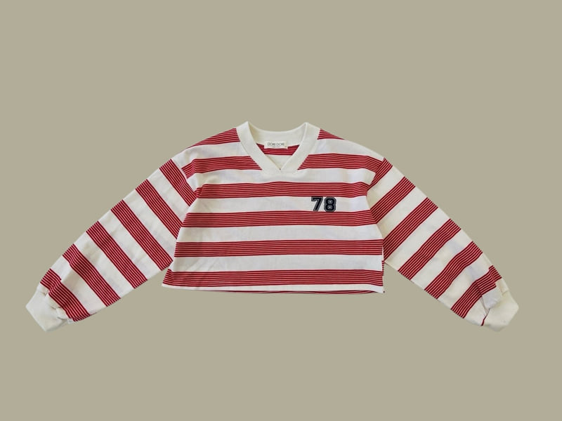 Dore Dore - Korean Children Fashion - #kidsshorts - Stripe 78 Crop Tee - 3