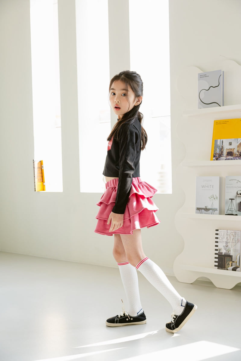 Dore Dore - Korean Children Fashion - #kidsstore - Heart Rabbit Crop Tee - 12