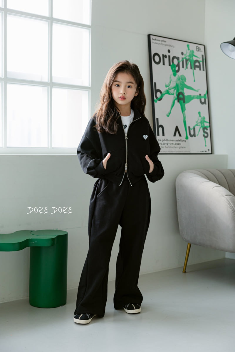 Dore Dore - Korean Children Fashion - #kidzfashiontrend - Heart Two-way Zip-up Jacket - 9
