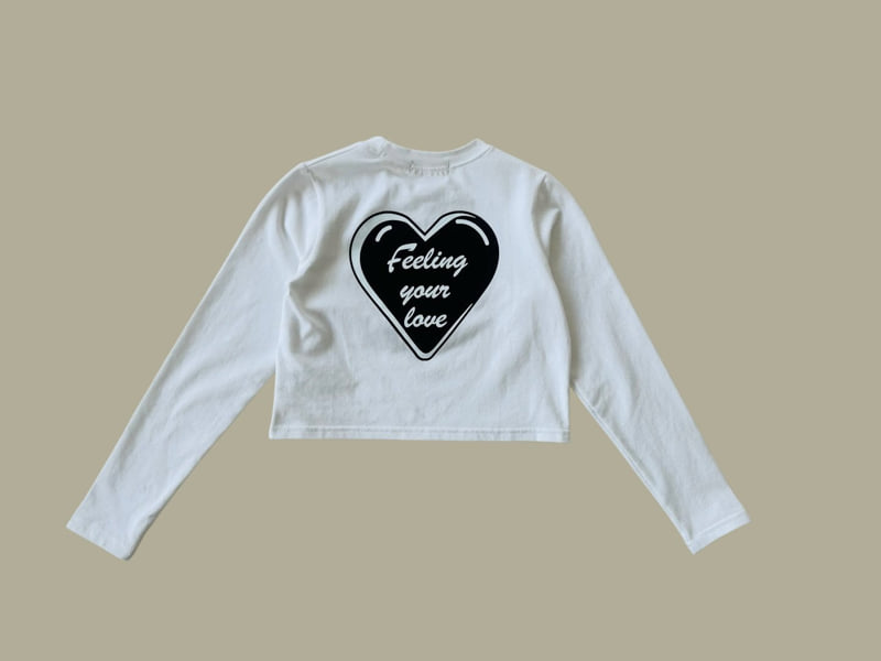 Dore Dore - Korean Children Fashion - #littlefashionista - Love Heart Crop Tee - 4