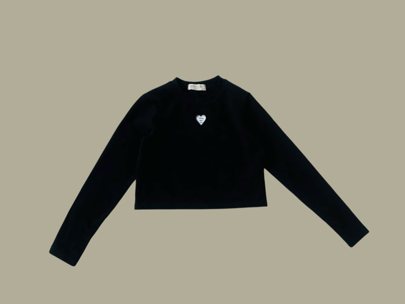 Dore Dore - Korean Children Fashion - #minifashionista - Love Heart Crop Tee - 5