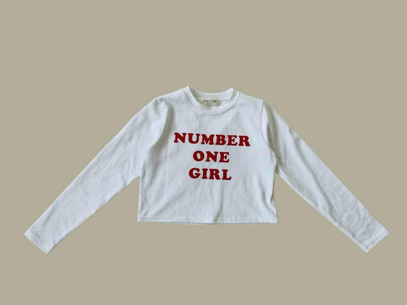 Dore Dore - Korean Children Fashion - #minifashionista - Number Girl Crop Tee - 5