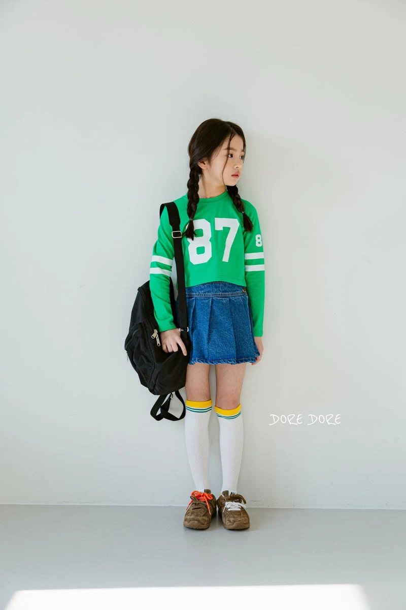 Dore Dore - Korean Children Fashion - #prettylittlegirls - 87 Two-line Crop Tee - 9