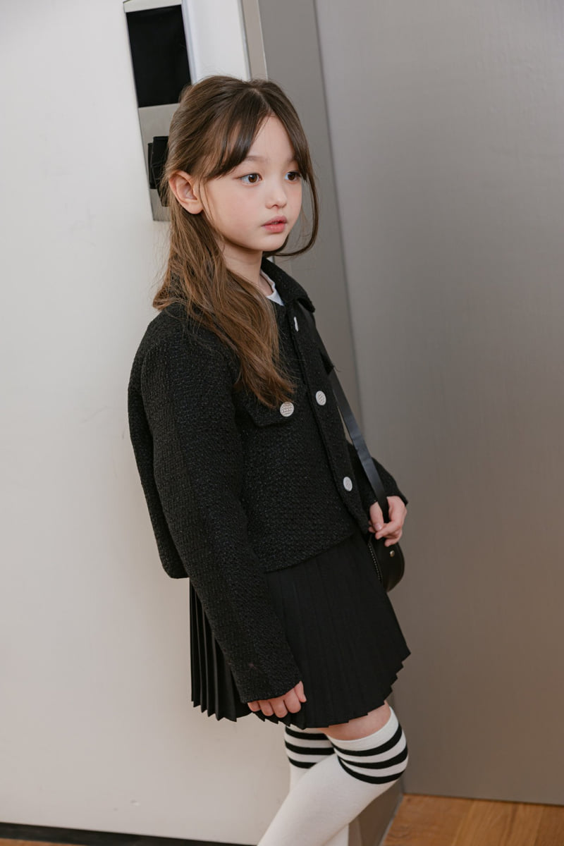 Dore Dore - Korean Children Fashion - #prettylittlegirls - Tweed Crop Jacket - 12