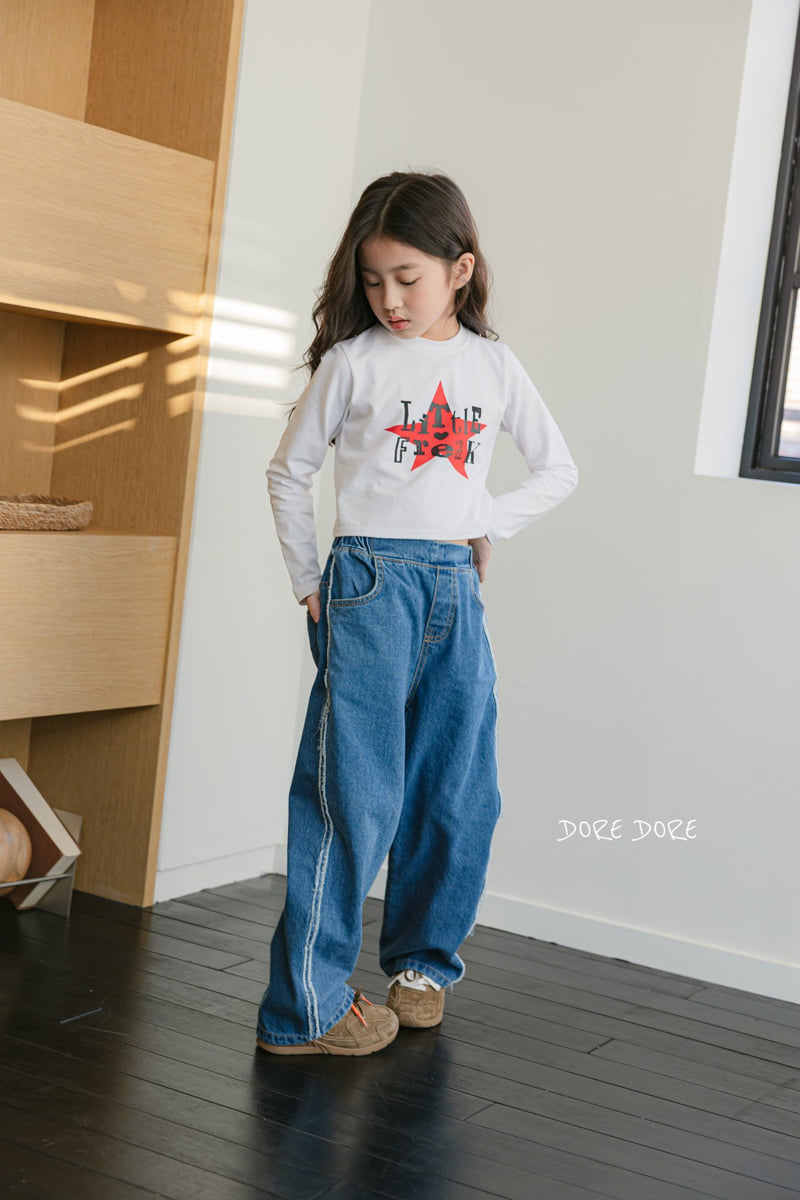 Dore Dore - Korean Children Fashion - #todddlerfashion - Star Crop Tee - 9