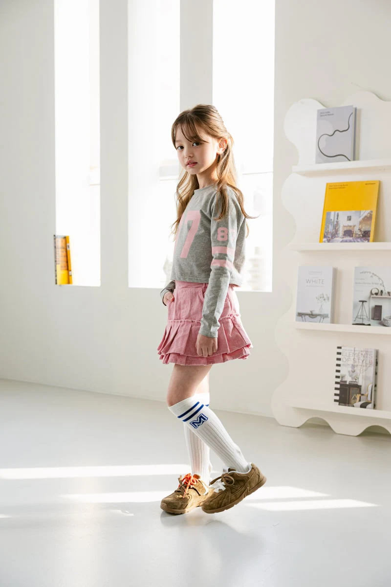 Dore Dore - Korean Children Fashion - #toddlerclothing - 87 Two-line Crop Tee - 11
