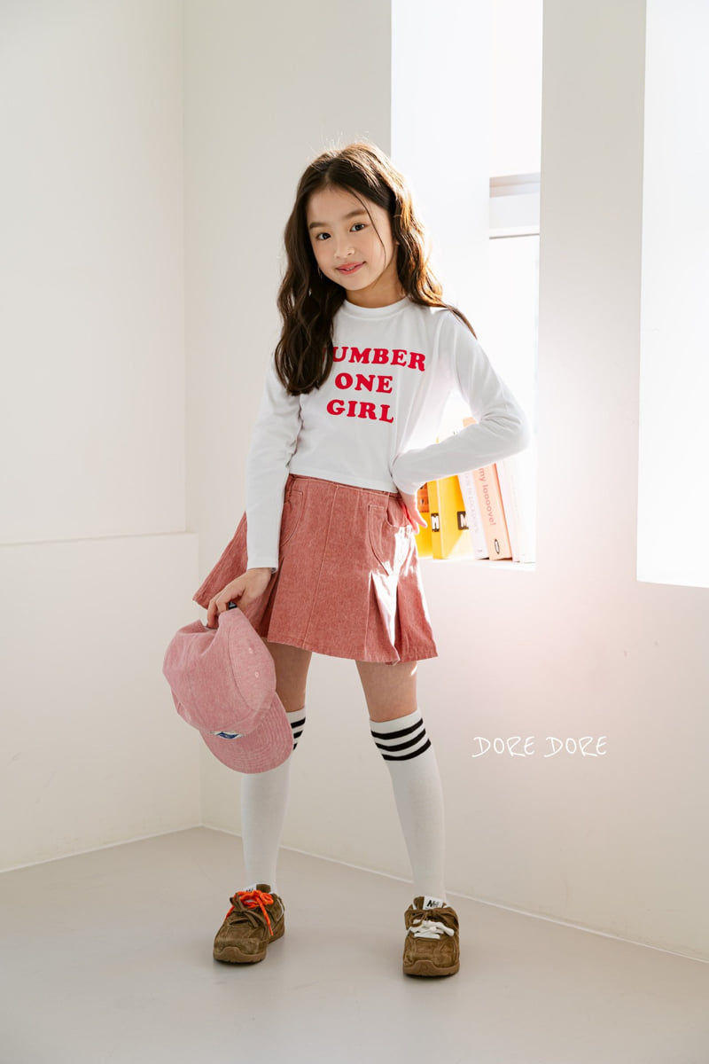 Dore Dore - Korean Children Fashion - #toddlerclothing - Number Girl Crop Tee - 8