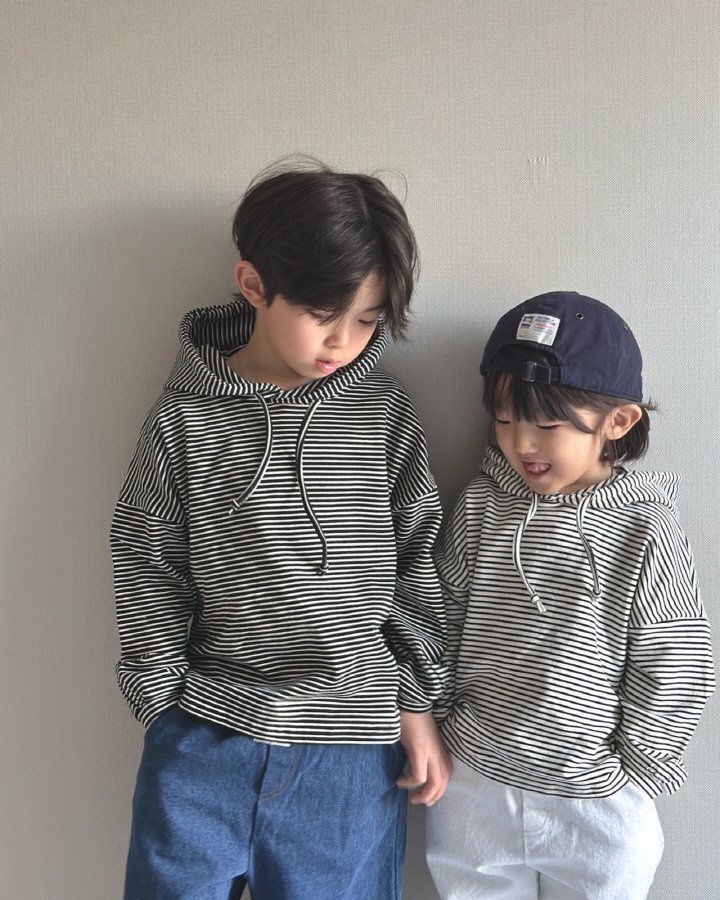 Doubled - Korean Children Fashion - #minifashionista - Row Hooded Tee - 4