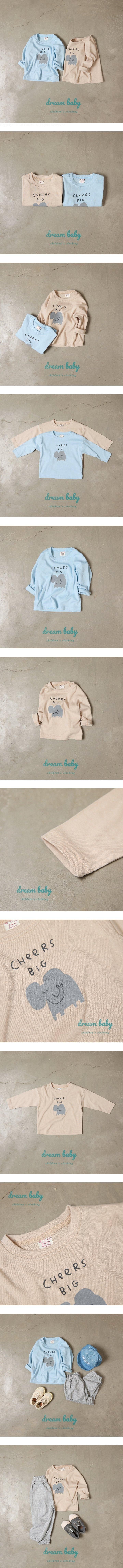 Dream Baby - Korean Children Fashion - #discoveringself - Elephant Tee