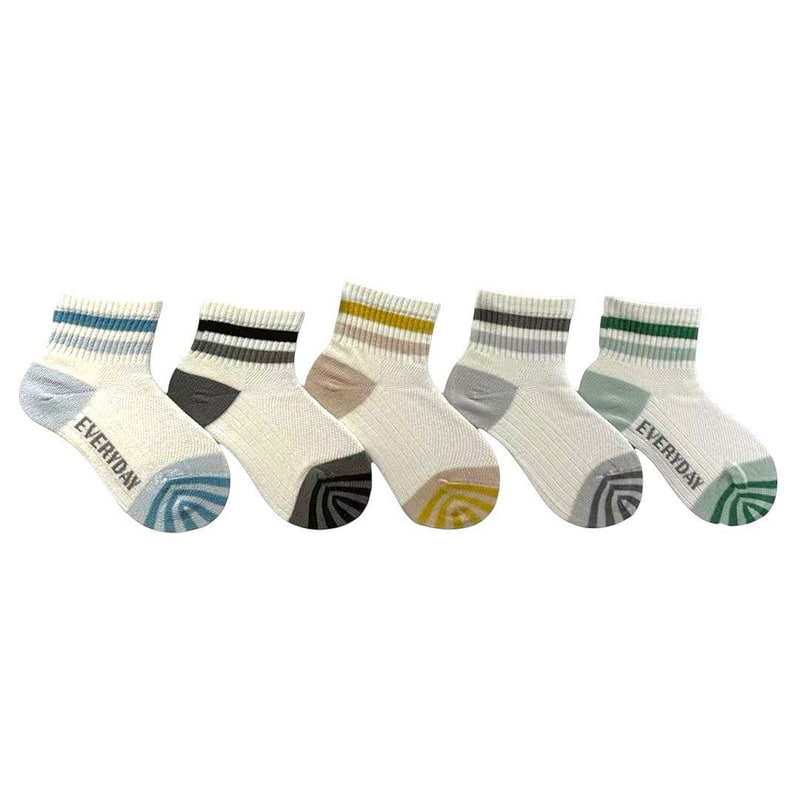 Dudie - Korean Children Fashion - #Kfashion4kids - Able Socks (set of 5) - 6