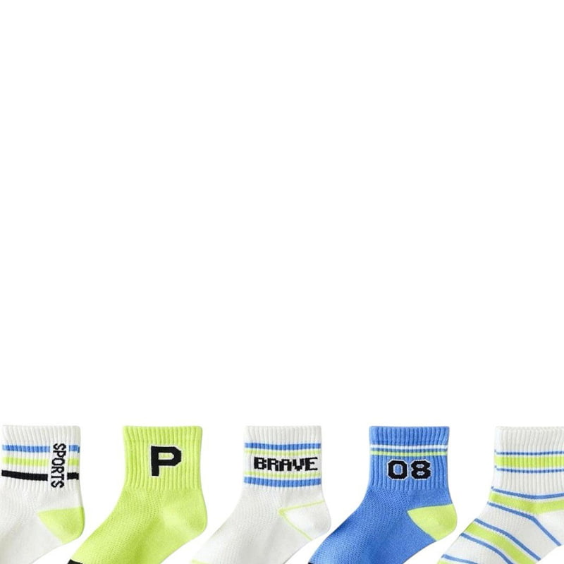 Dudie - Korean Children Fashion - #childofig - Bravo Socks (sete of 5) - 3