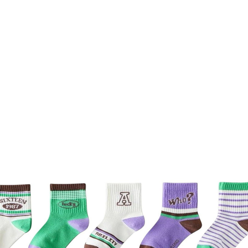 Dudie - Korean Children Fashion - #childofig - Woo Socks (set of 5) - 3