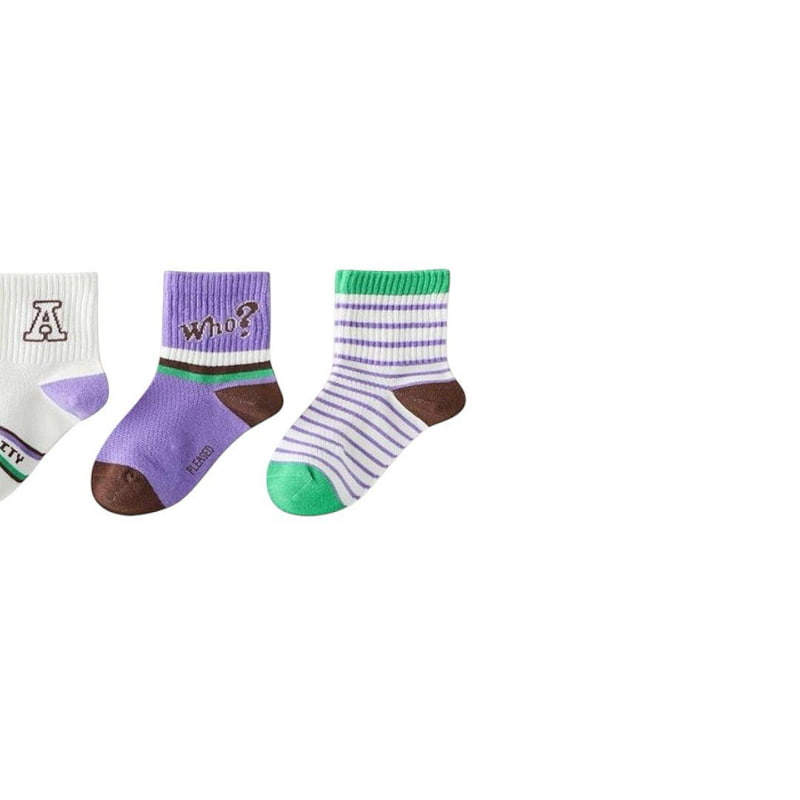 Dudie - Korean Children Fashion - #childofig - Woo Socks (set of 5) - 4