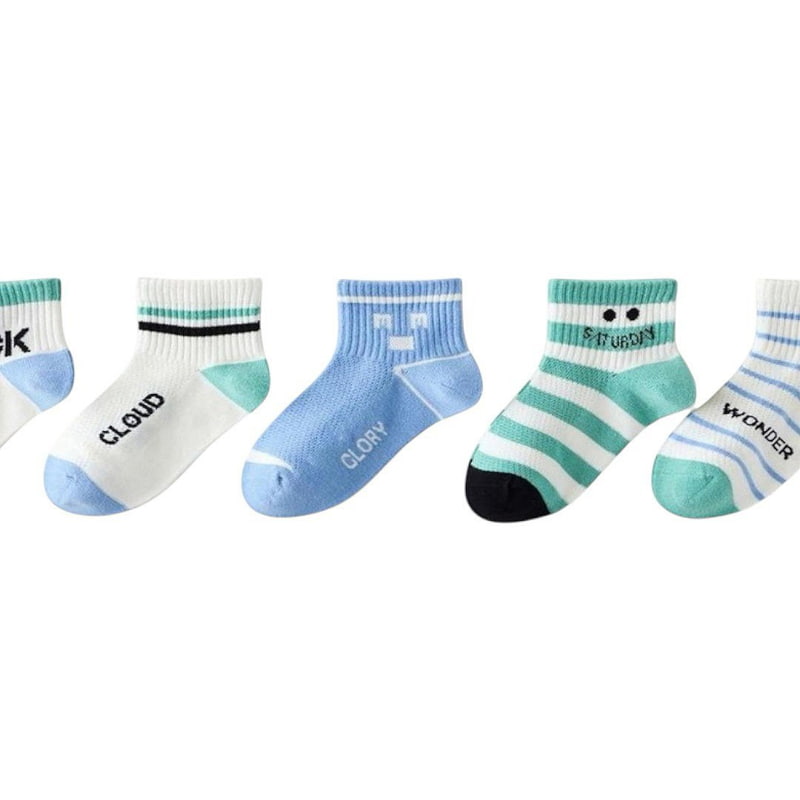 Dudie - Korean Children Fashion - #discoveringself - Wonder Socks (set of 5) - 8