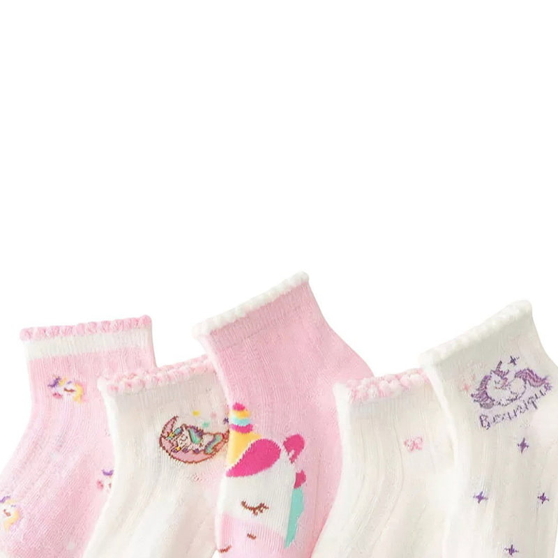 Dudie - Korean Children Fashion - #designkidswear - Unicorn Socks (set of 5) - 4