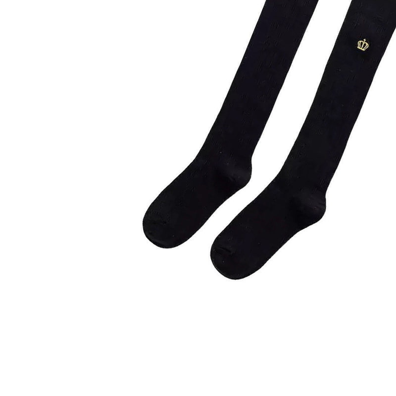 Dudie - Korean Children Fashion - #discoveringself - Crown Long Socks Set (set of 2) - 2