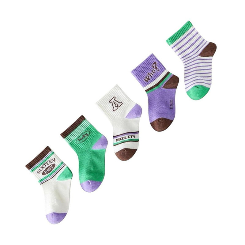 Dudie - Korean Children Fashion - #fashionkids - Woo Socks (set of 5) - 7