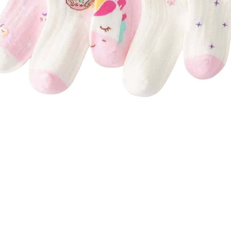 Dudie - Korean Children Fashion - #fashionkids - Unicorn Socks (set of 5) - 5