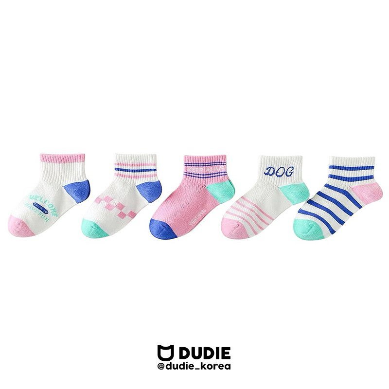 Dudie - Korean Children Fashion - #kidsshorts - Doke Socks (set of 5)