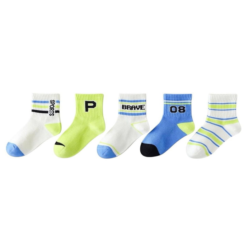 Dudie - Korean Children Fashion - #kidsshorts - Bravo Socks (sete of 5) - 9