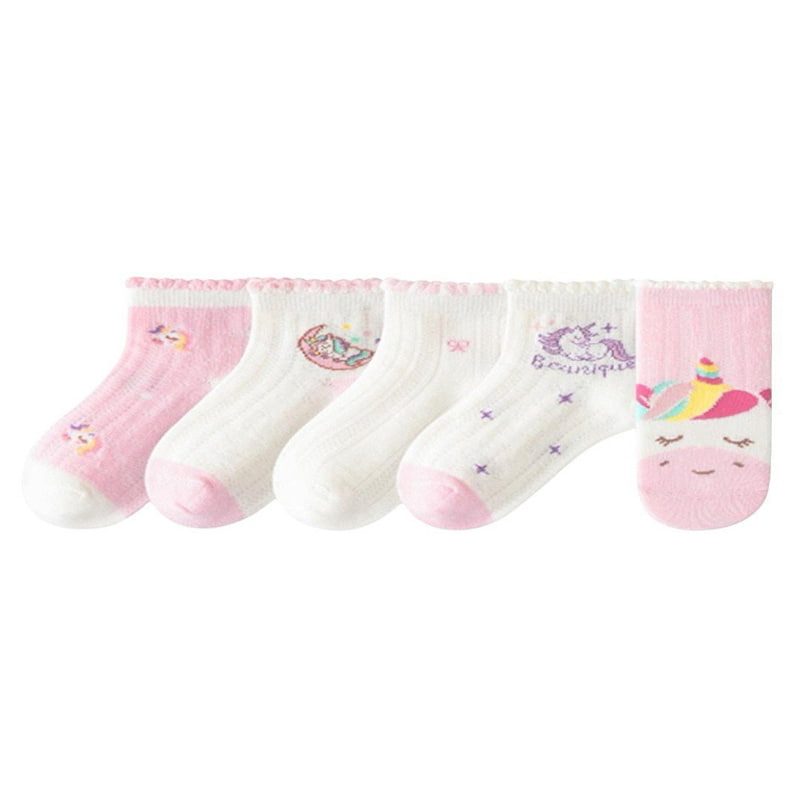 Dudie - Korean Children Fashion - #kidsshorts - Unicorn Socks (set of 5) - 6