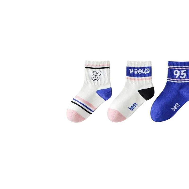 Dudie - Korean Children Fashion - #kidsshorts - Frode Socks (sete of 5) - 5