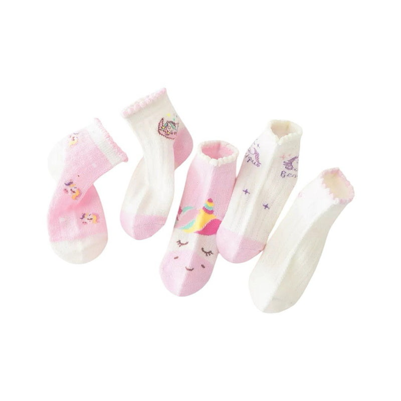 Dudie - Korean Children Fashion - #kidsstore - Unicorn Socks (set of 5) - 7
