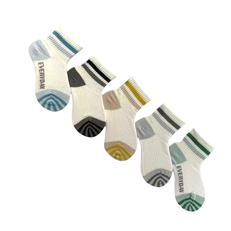 Dudie - Korean Children Fashion - #kidzfashiontrend - Able Socks (set of 5) - 5