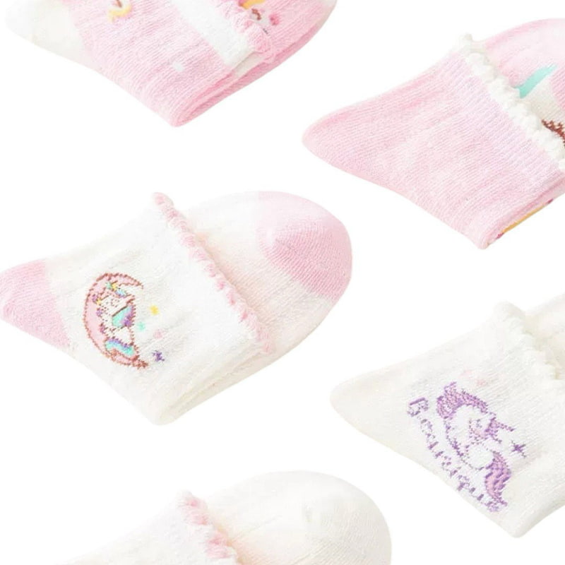 Dudie - Korean Children Fashion - #kidzfashiontrend - Unicorn Socks (set of 5) - 8