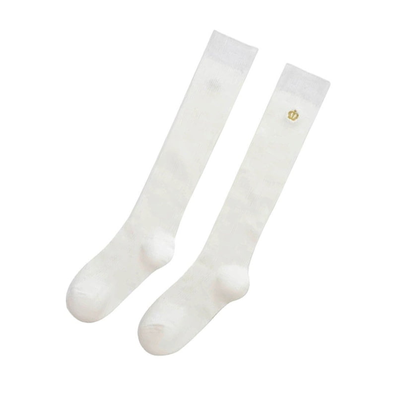 Dudie - Korean Children Fashion - #kidzfashiontrend - Crown Long Socks Set (set of 2) - 6